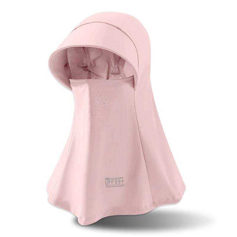 Women's Summer Ice Silk Full Face Sun Protection Hat Mask UV Protection Outdoor Cycling Head Cover