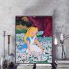 Disney Diamond Painting Alice in Wonderland Animation Cartoon Cross Stitch Diamond Painting Mosaic Embroidery Wall 5D DIY Artist Home Decor Gift