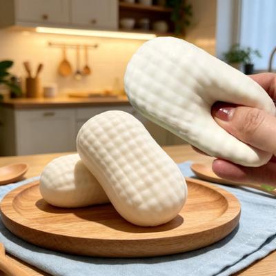 Squishy Soap Ball Squeese Toys Soft Milk White Soap Bread Fidgets Toy Round Blocks Filled ASMR Anti Stress Toys for Adults Gift