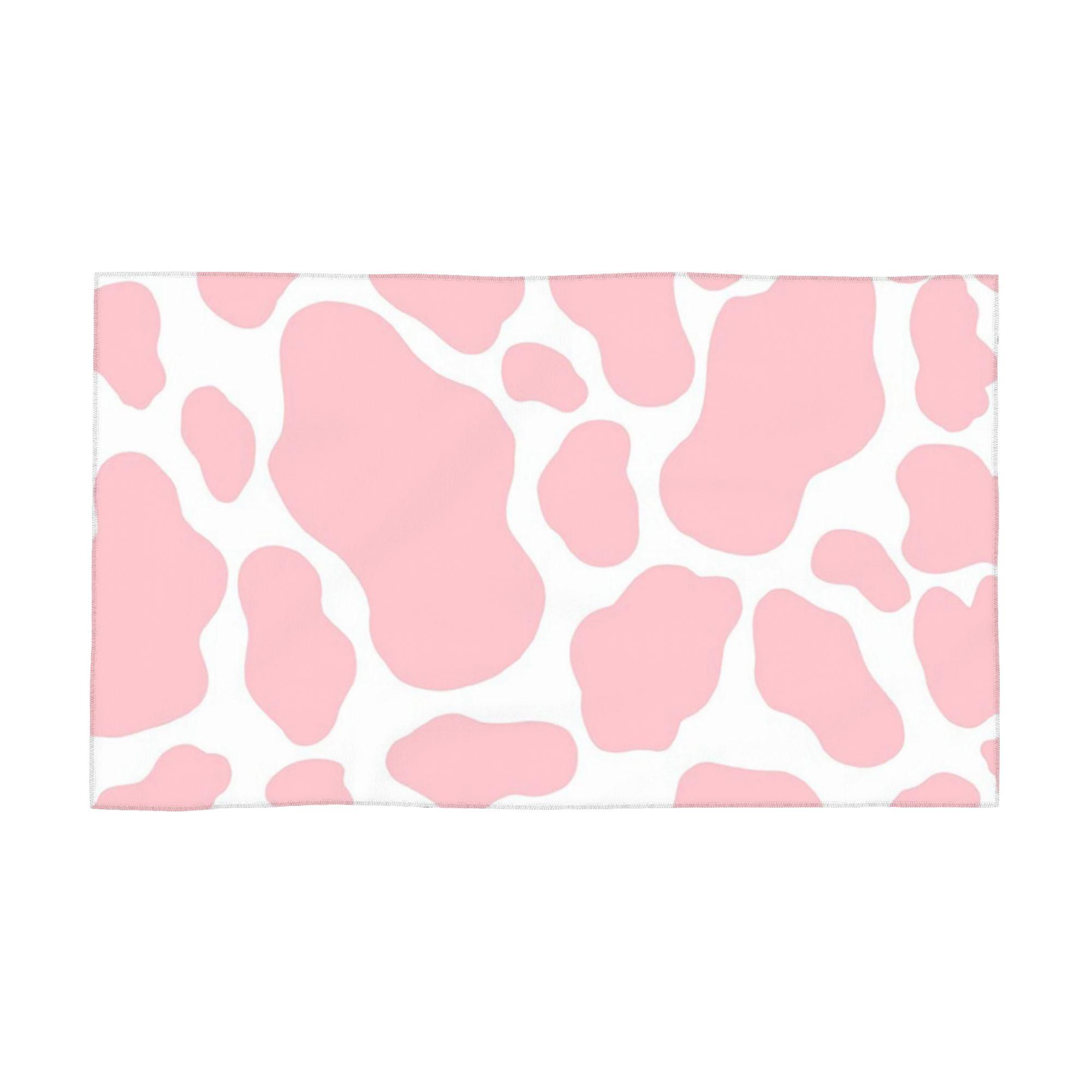 

strawberry cow print Soft Face Towel Quick Dry Pool Bath Cotton Towels Breathable W30*H60(CM)
