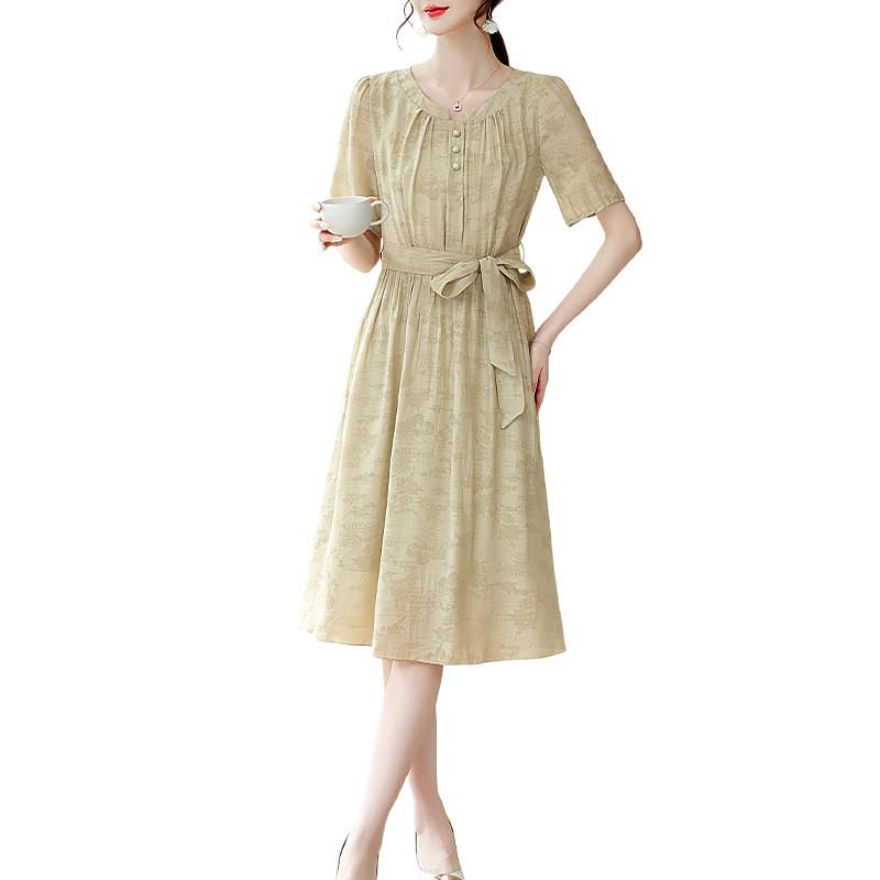 Elegant Mother's Summer Dress - 2026 New Style for Middle-aged and Elderly Women's Fashionable Skirt