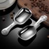 304 Stainless Steel Cake Dessert Spoon Short Handle Square Spoon Mini Cute Tea Spoons Salt Spoon Kitchen Tableware