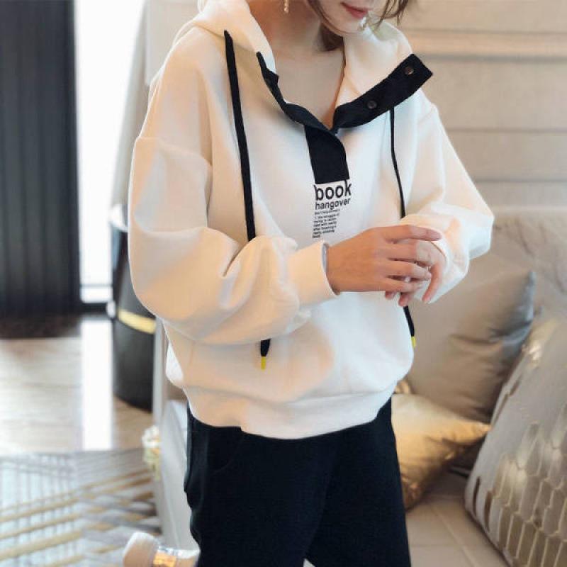 The Southeast Asia and Europe Station's Autumn and Winter Stylish, Loose Hoodie, Casual and Fashionable Sportswear for Women