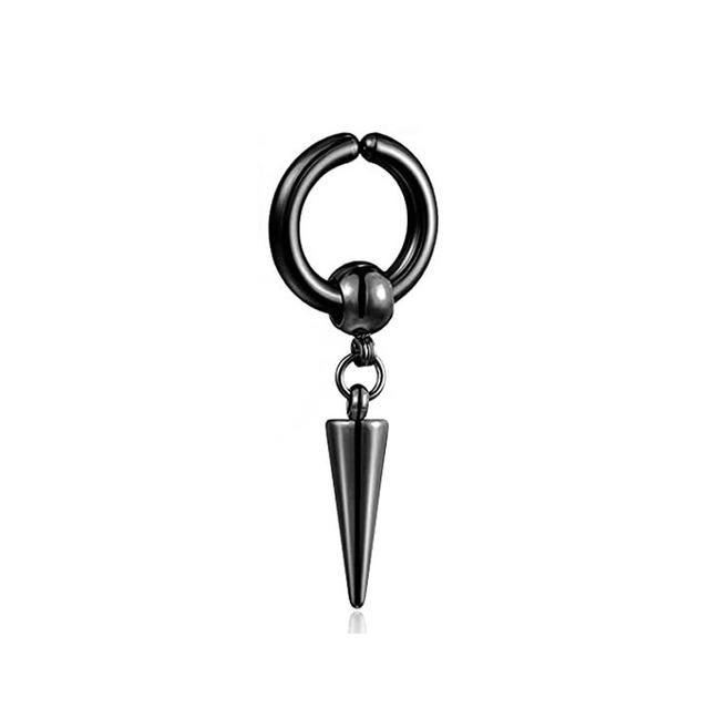 1-15 Pieces Clip On Earrings Set for Men Stainless Steel Black Fake Piercing Earring Mens Hoop Non-piercing Earrings