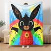 1pc Bing Bunny3 Blanket, Gift, for Men and Women, Soft Blanket, Good for Sofa Bed Couch Travel, Lightweight Flannel Blanket