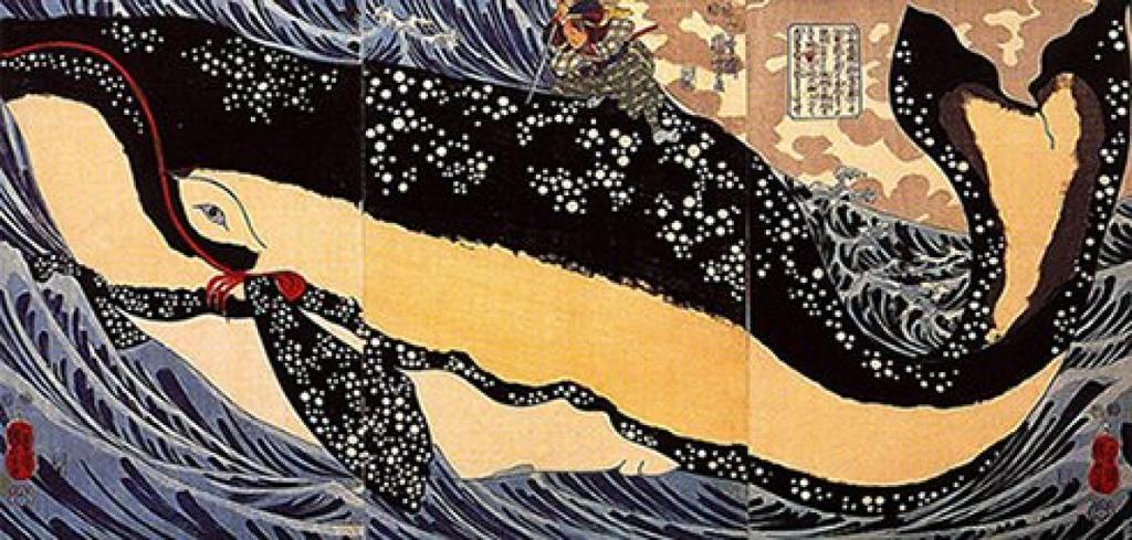 Utagawa Musashi Kills the Photo Mug Kuniyoshi's "Miyamoto Whale" Mug (Ukiyo-e Series)