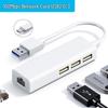 RJ45 Type-C To Ethernet USB 2.0 Hub, Driver-Free 100 Mbps Network Card Converter.