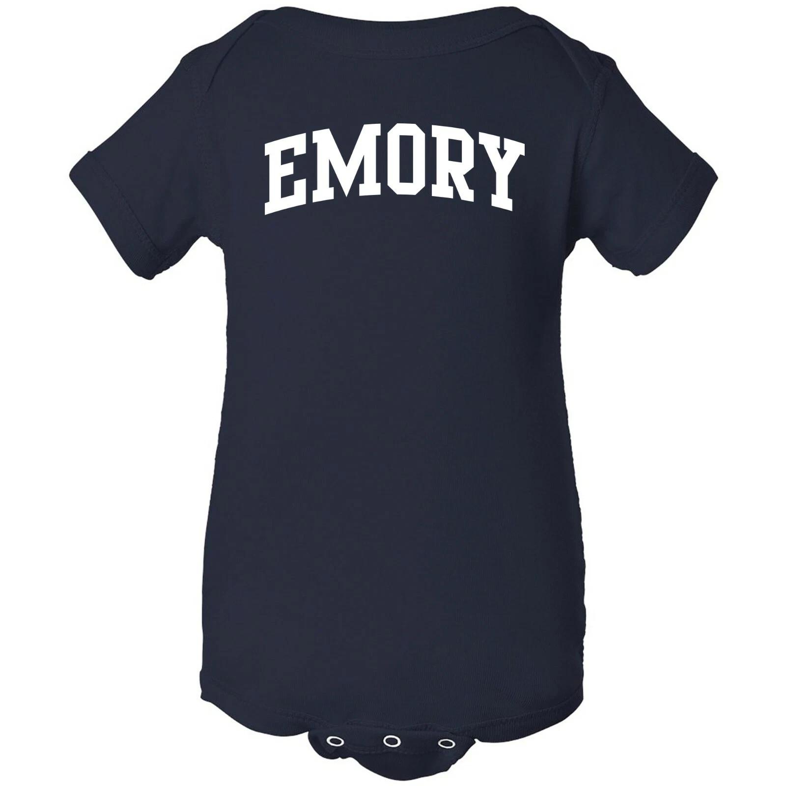 Emory Eagles Arch Logo Licensed Unisex Creeper - Navy M