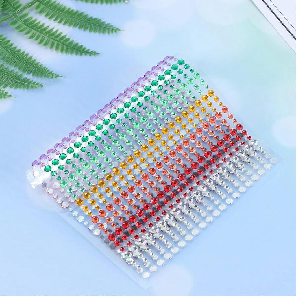 DIY Art Rhinestone Sticker Acrylic Crystal Stickers for Decoration 2 Sheets