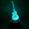 3D Guitar Night Light Lamp Illusion Night Light 16 Color Changing Table Desk Decoration Lamps Gift with Acrylic Flat ABS Base USB Cable Toy (Bus)