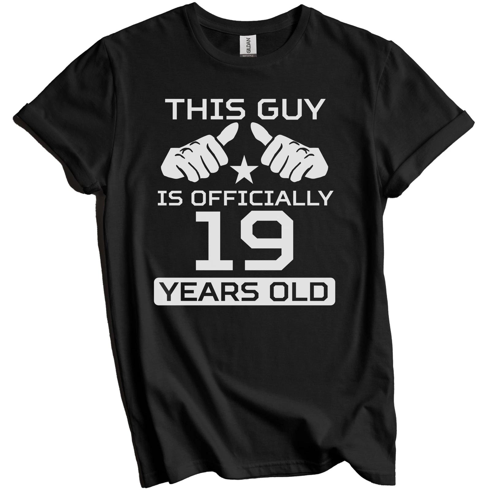 This Guy Is Officially 19 Years Funny 19th Birthday T-Shirt 19th Birthday Gift M