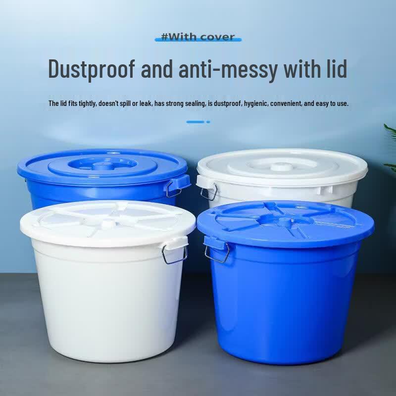 150L Blue Open-Top Round Trash Can