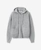 BLOND9 Felpa con Cappuccio e Zip a Coste_Grigio