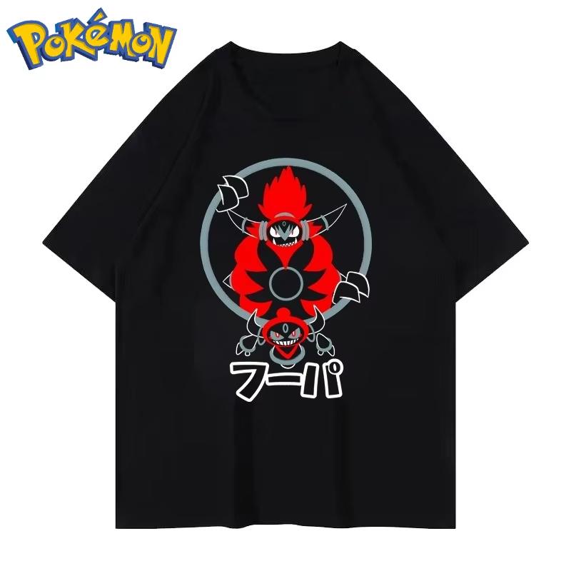 

Pokémon Handheld Game New Gengar Print Tshirt Summer Mens and Womens Street Y2K Harajuku Loose Casual Shortsleeved Top S