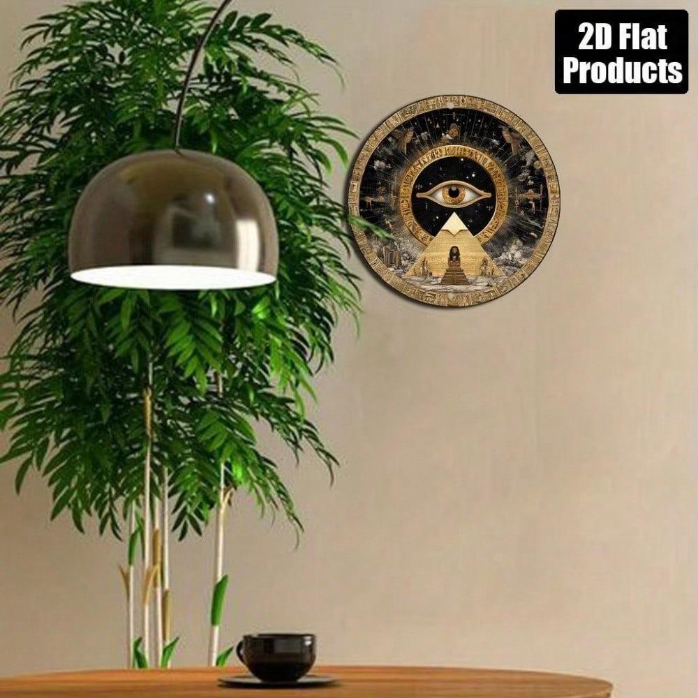 Egyptian Wall Art Plaque Eye Of Horus Pyramid Golden Black Ancient Hieroglyphics Home Decor Bathroom Bedroom Living Room Kitchen