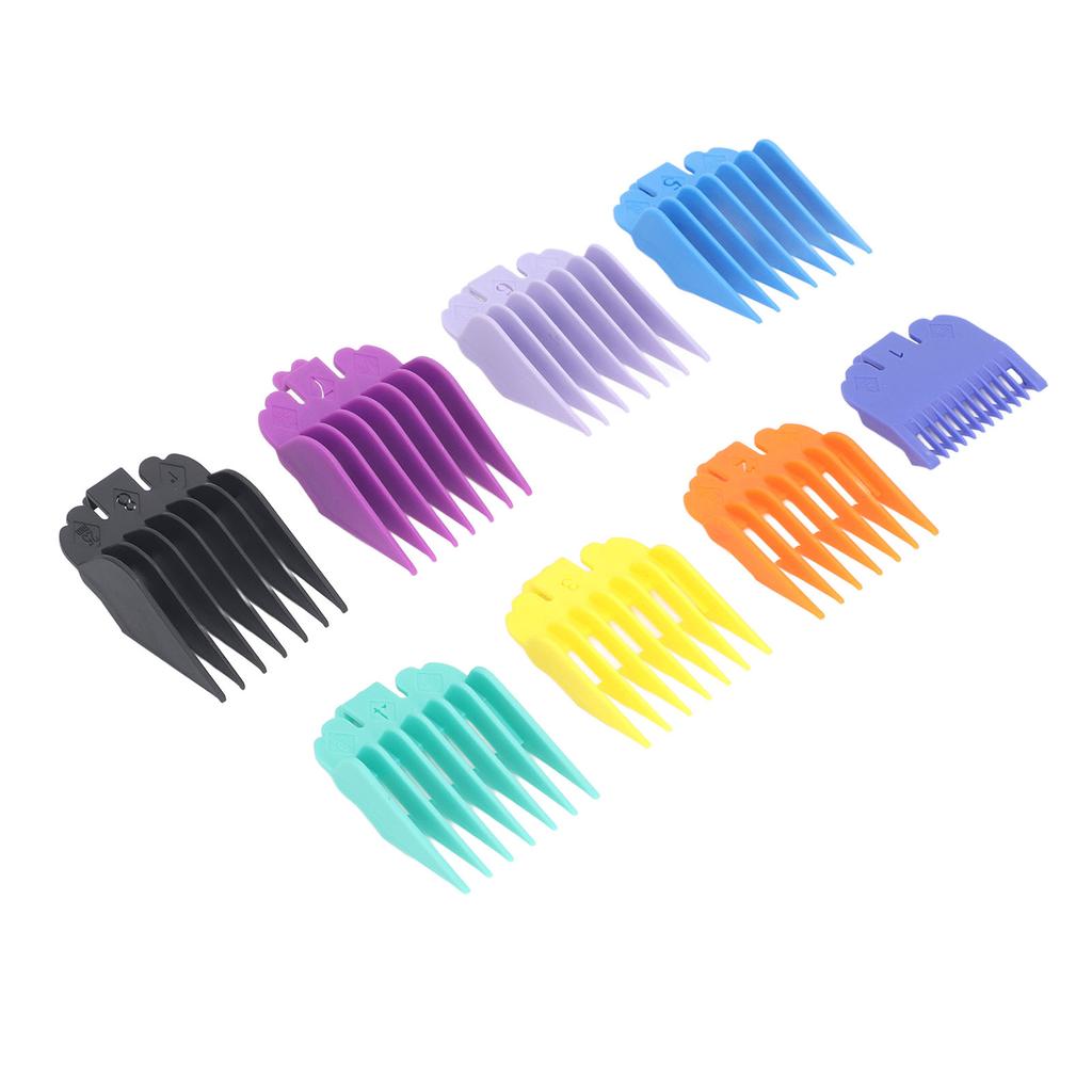 8pcs Guide Combs Professional Multi Colors Electric Hair Trimmer Guide Combs for Salon Barber