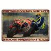 Motorcycle Racing Metal Sign - Retro Wall Art with Inspirational Quote, Rustic Iron Poster for Home Decor, Perfect for Garage