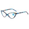 Reading Glasses Women Printed Presbyopia Glasses Fashion Amusing Cat's Eye Hyperopia Glasses Blue Eyeglasses