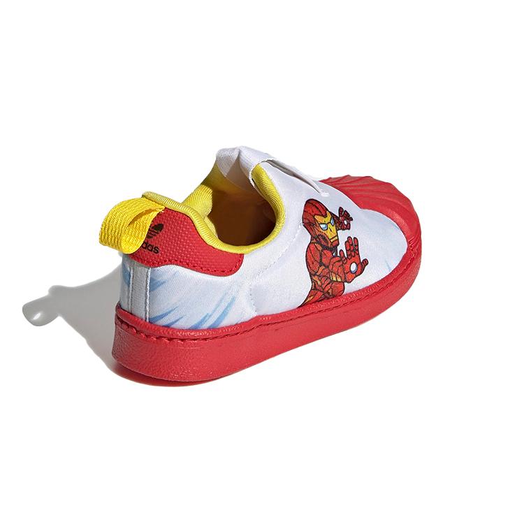 adidas Originals Superstar 360 Abrasion Resistant Low Top Toddler Shoes White Red Yellow Infant And Toddler FX4883