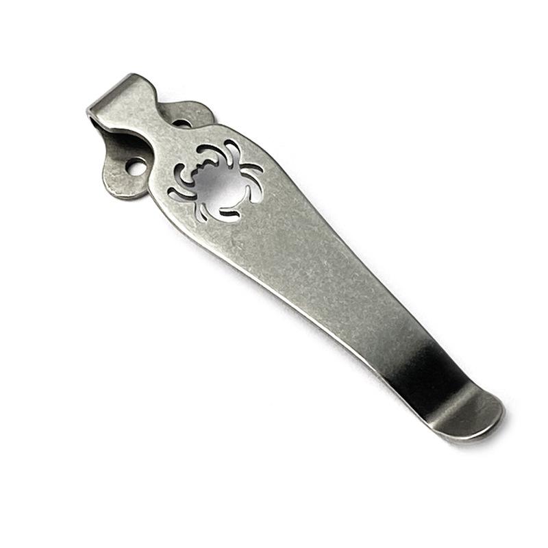 

1 шт. Титанова кишенькова кліпса для ножа, кліпса для носіння на поясі/ззаду, 2 отвори для складаного ножа C81 C10 C11