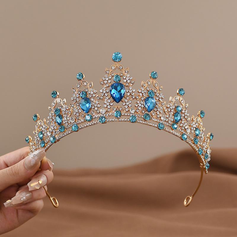 European & Asian Alloy Bridal Crown Rhinestone Headband Wedding Headdress