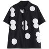 Dimanaf 2025 Plus Size New Summer Blouse Short Sleeve Polka Dot Printing Vintage Casual Women Loose Tops Shirts