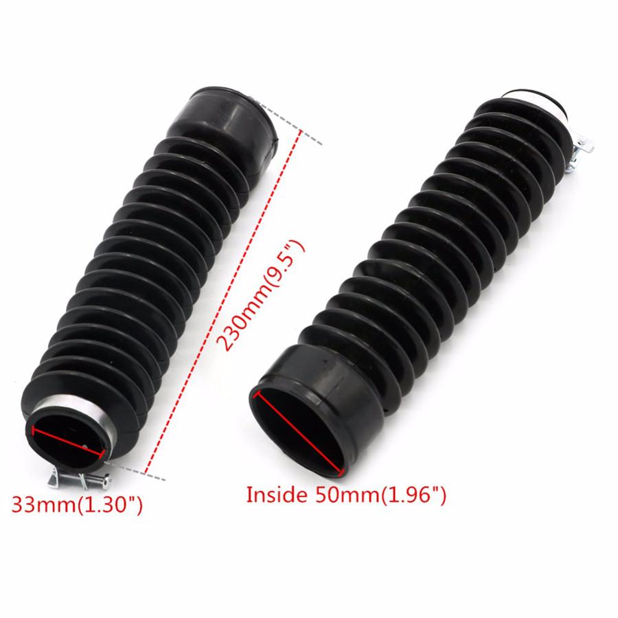 55mm 15 Knots Front Fork Cover Absorber Shock Protector Black 2PCS