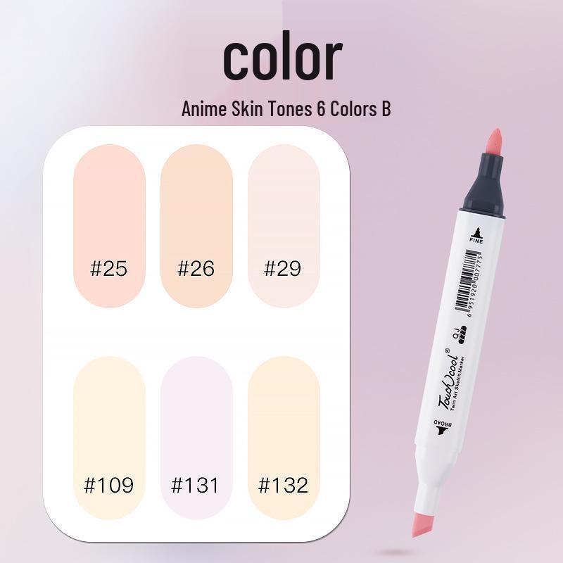 Сенсорный аниме-маркер для жирной кожи, Нет. 0 Черный Прохладный Серый, Индивидуальная Покупка, Идеально для Студенческих Подкрашиваний