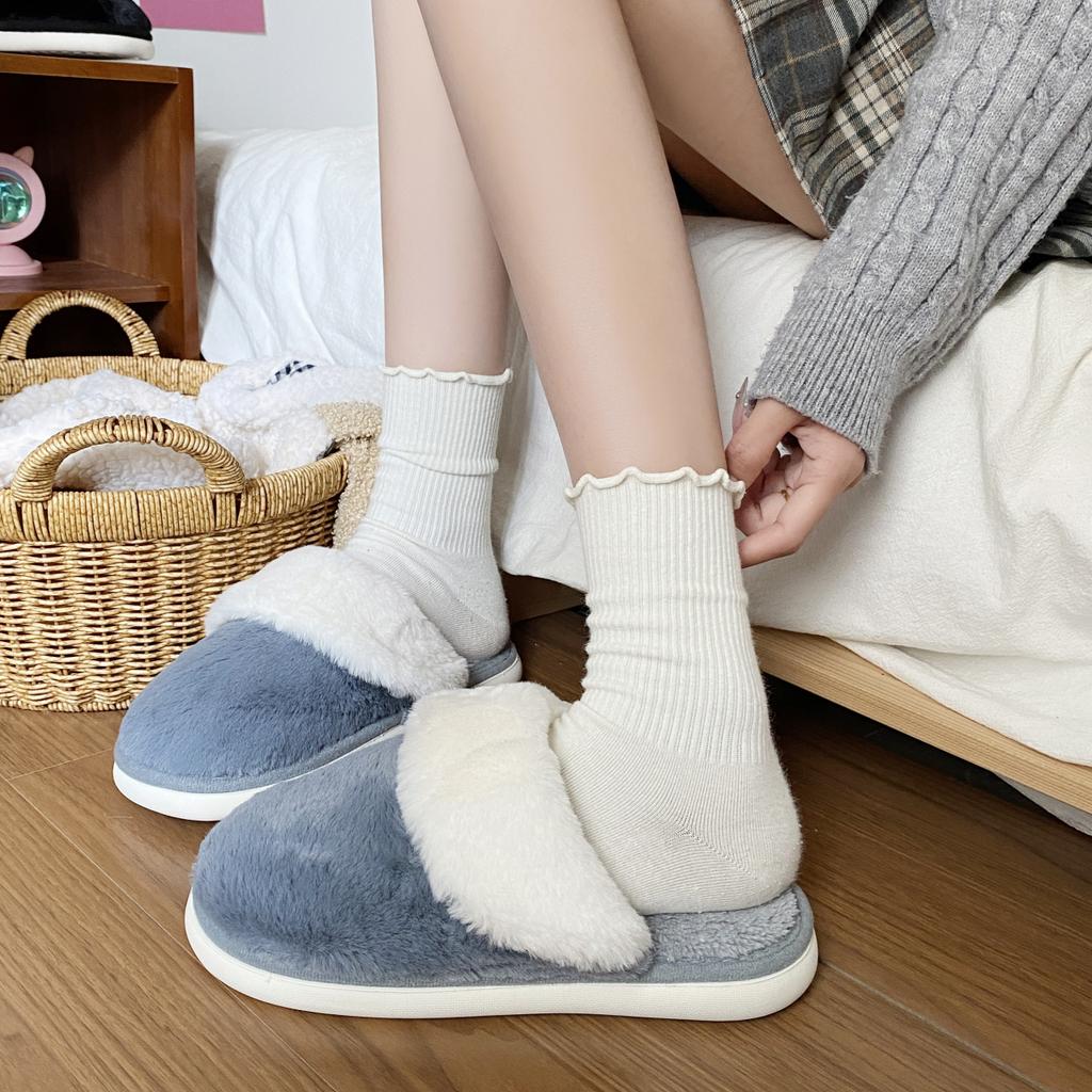 Fashion Slippers for Women Slides Outside Flat Low Heels Classic Women Shoes Mixed Color Slip On Winter Shoes Plus Size