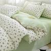New Spring Duvet Cover Class A Double Yarn Printed Knitted Cotton 3-4 Piece Quilt Bed Sheet Pillowcase Small Fresh Bedding