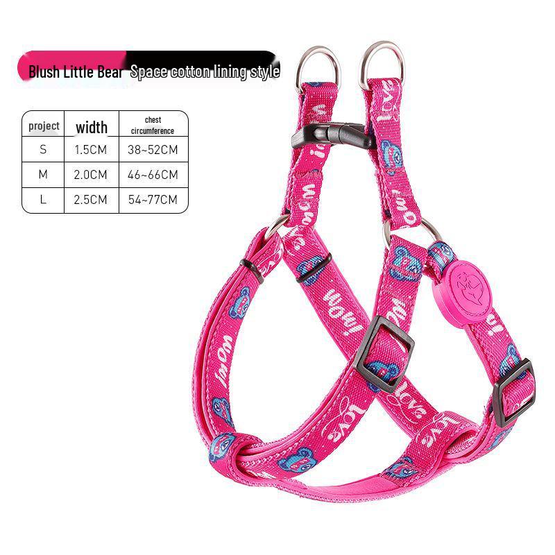 Compact Adjustable Dog Harness and Leash: Durable, Comfortable, Polyester, Convenient for Walking