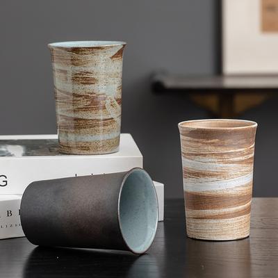 Grobkeramiktasse Retro-Latte-Tasse Haushalt Kreative Keramiktasse Wasserbecher Mittelalterliche Tasse Teetasse Handtasse