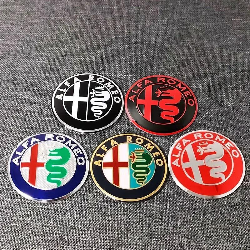40mm 50mm 56mm 60mm 65mm 74mm Car Front Hood Badge Logo Rear Trunk Emblem For Alfa Romeo Giulietta Giulia 147 156 159 Mito GT