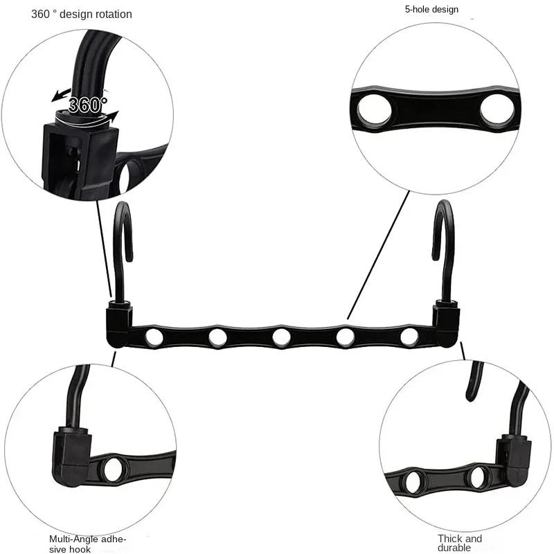 30Pcs Creative Windproof Magic Hanger Multifunctional PP Plastic Hanger Rotatable Folding Hanger Storage and Connection Hook