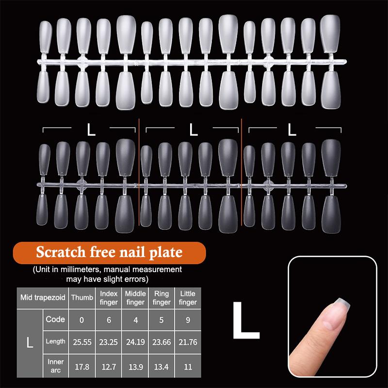 100pcs Press On Nail Tips Full Cover Ultra-Thin False Nails Patches Gel Nails Extension System Clear Fake Nails Art Accessories