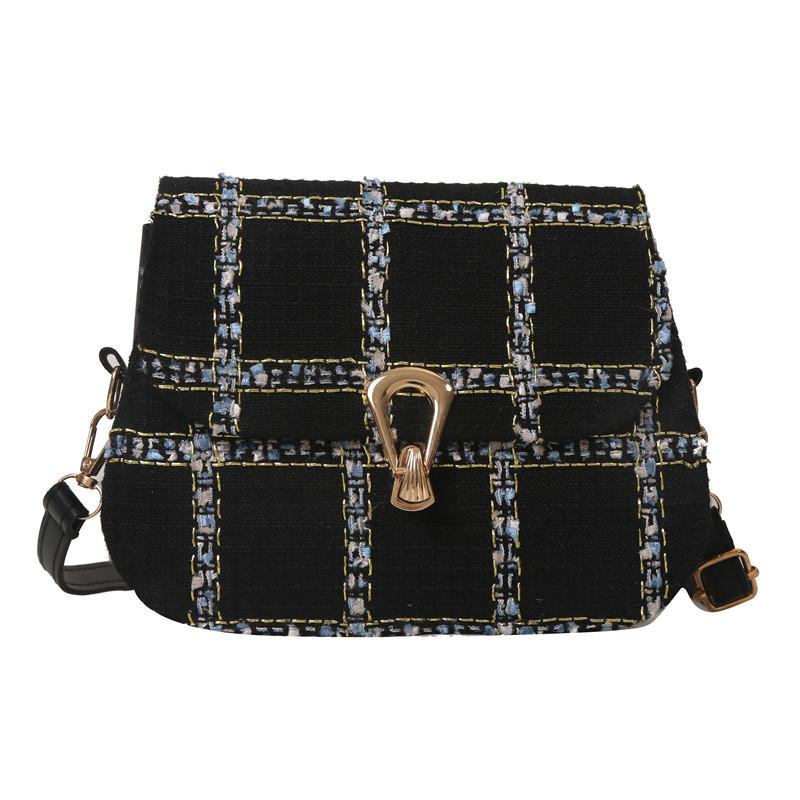 Trendy Winter 2023 Small Square Bag With Contrasting Stitching Chic Pu Shoulder Bag