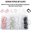 70PCS Car Fuel Line Clips,7 Size Nylon Fuel Line Repair Kit Replacement 3/8" & 5/16" Fuel Line Clamp,Durable Fuel Hose Retainer Clips Compatible With