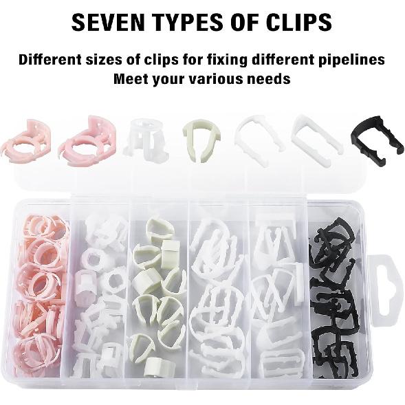 70PCS Car Fuel Line Clips,7 Size Nylon Fuel Line Repair Kit Replacement 3/8" & 5/16" Fuel Line Clamp,Durable Fuel Hose Retainer Clips Compatible With