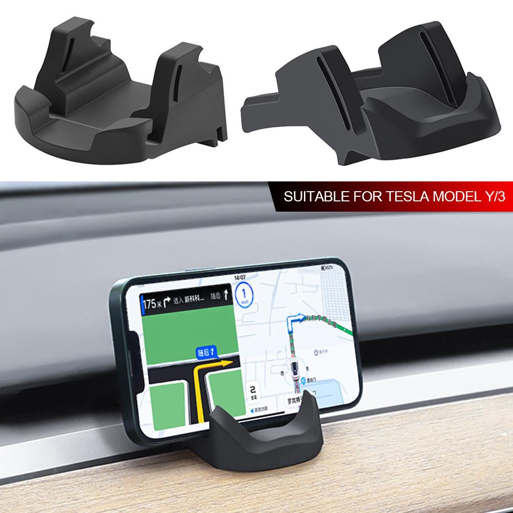 Suport Auto Telefon Fără urme Clip-on Pentru Bord Gură de Ventilație Cauciuc Siliconic Lichid Pentru Tesla Model 3 Y Highland 2017-2025