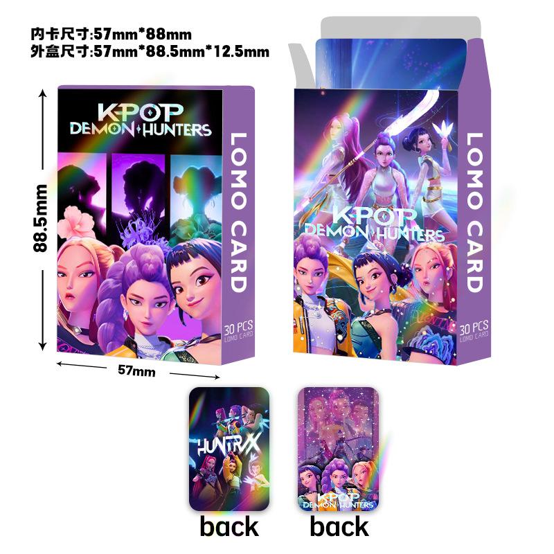 30 Pcs/lot Kpop Demon Hunters Card Lomo Double-sided HD Photo Printed Photo Shoot for Fans Christmas Gifts Collection