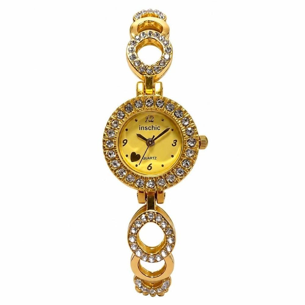 Small Dial Women Watch Round Bracelet Ladies Wristwatch Luxury Diamond Inlaid Watch Daily Use