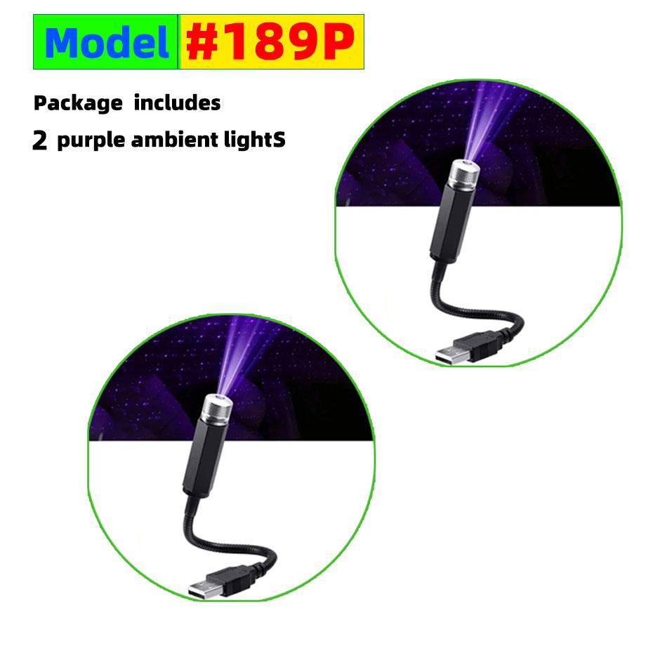 Mini LED Bil Tak Stjärna Nattljus Projektor Atmosfär Galaxy Lampa USB Dekorativ Justerbar för Auto Tak Rum Takdekor