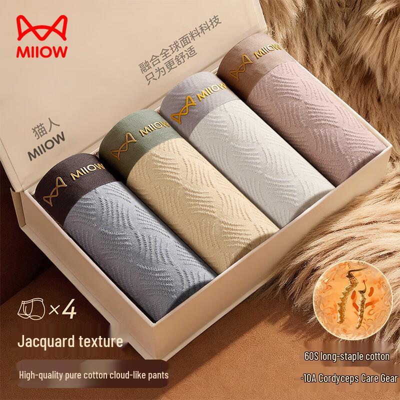 Men s Pure Cotton Antibacterial Boxer Briefs 4XL