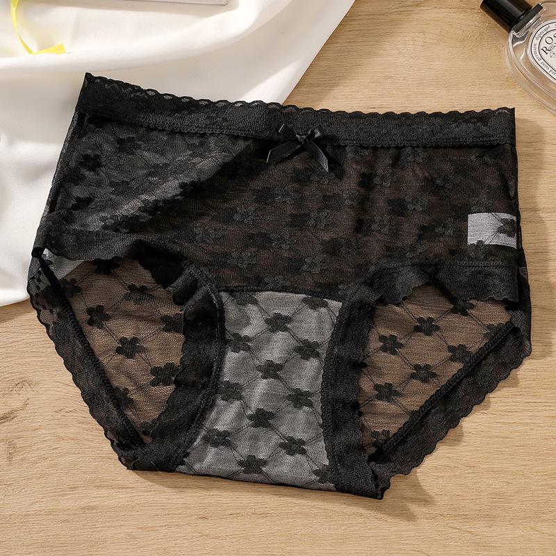 7A Mid-rise Lace Mesh Panties: Sexy, Breathable & Comfortable Semi-Transparent Briefs for Young Girls
