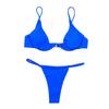 New Sexy European & American Solid Color Underwire Bikini Women's Swimsuit