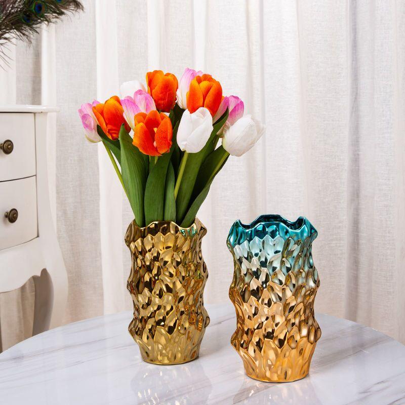 Vase Keramikkvase Europeisk Klassisk Vase Hjem Hotell Blomsterarrangement Mote Ornament Vase