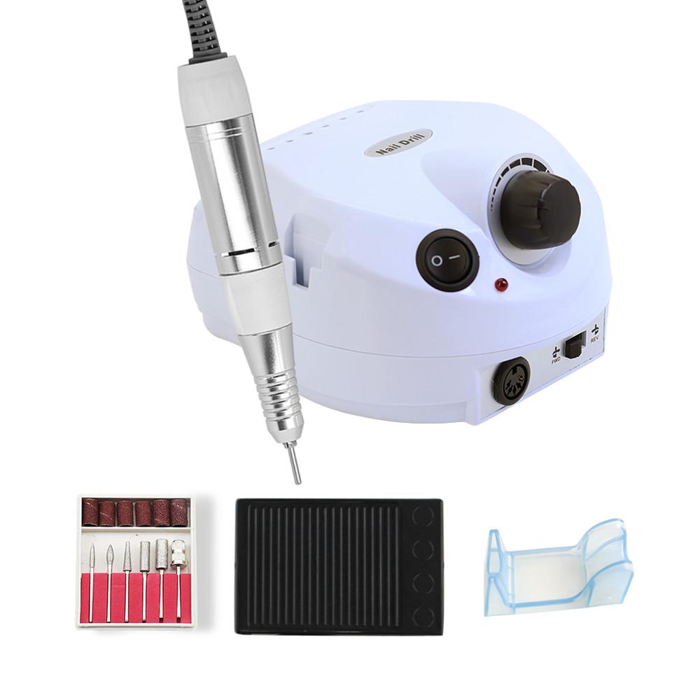 1 Set Power Professional Electric Nail Drill Machine Apparatus for Manicure Pedicure with Cutter Nail Drill Bits Nail Tools