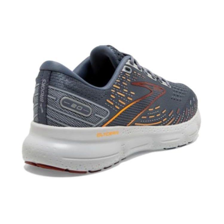 Brooks Glycerin 20 Nitrogen Comfort Lightweight Mesh Cushioning Non-Slip Durable Fit Low-Top Running Shoes Men Sneaker Gray Orange 110382-034