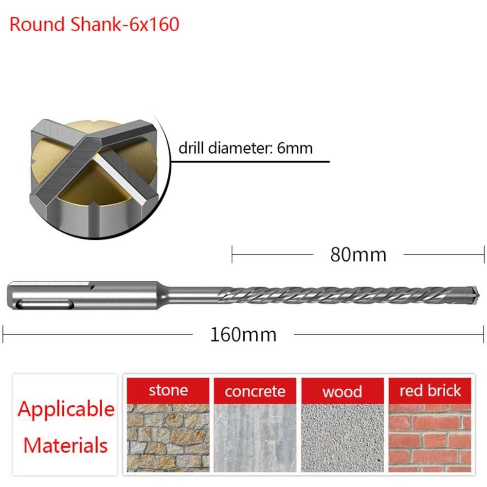Pro cihlové bloky Křížový vrták Vrták do betonu Pro stavbu Délka 110 mm