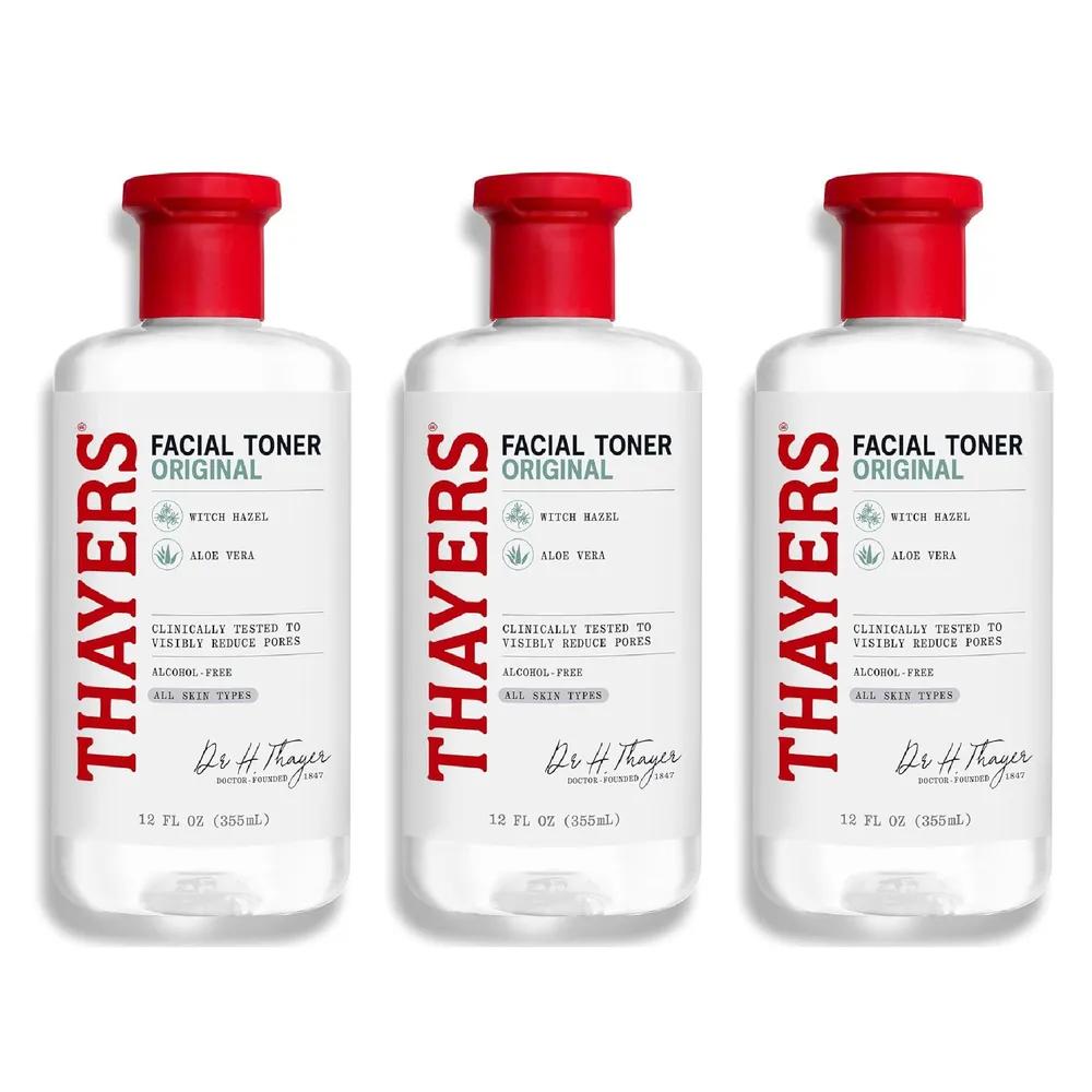 THAYERS Alcohol-Free Original WITCH HAZEL Facial Toner 355ml x 3 Large Size